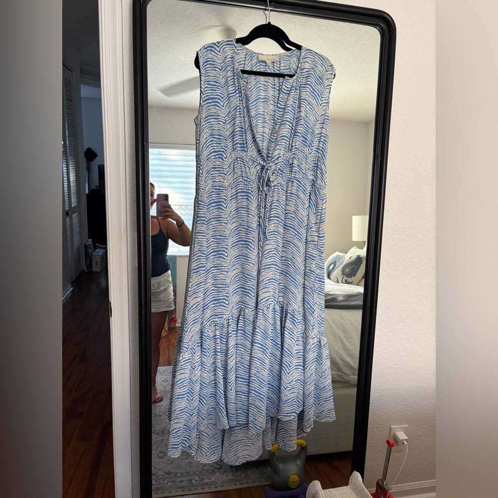 Pinch Blue and White Patterned Midi Dress Size M.
